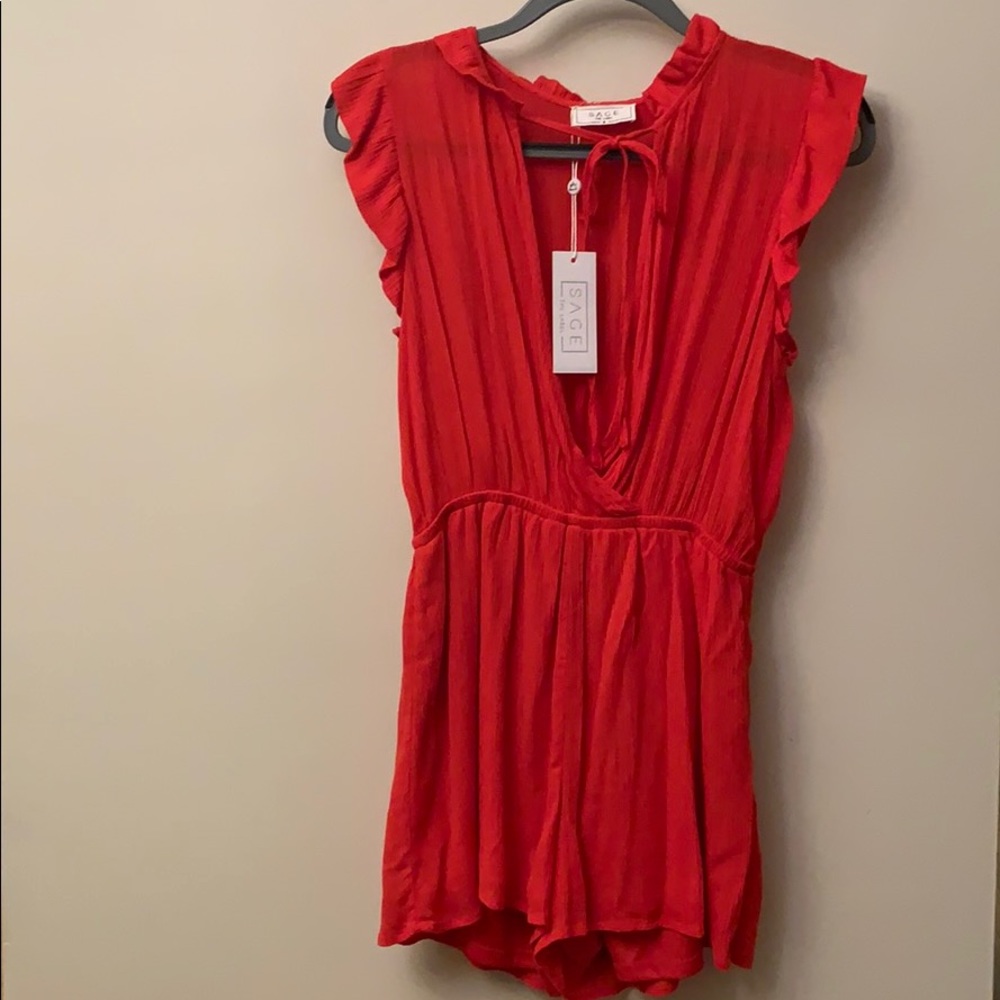 SAGE the Label Red Romper from Planet Blue